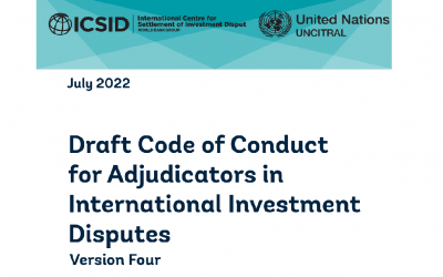 AFFAKI submits comments on Version Four of the Code of Conduct for Adjudicators in International Investment Disputes